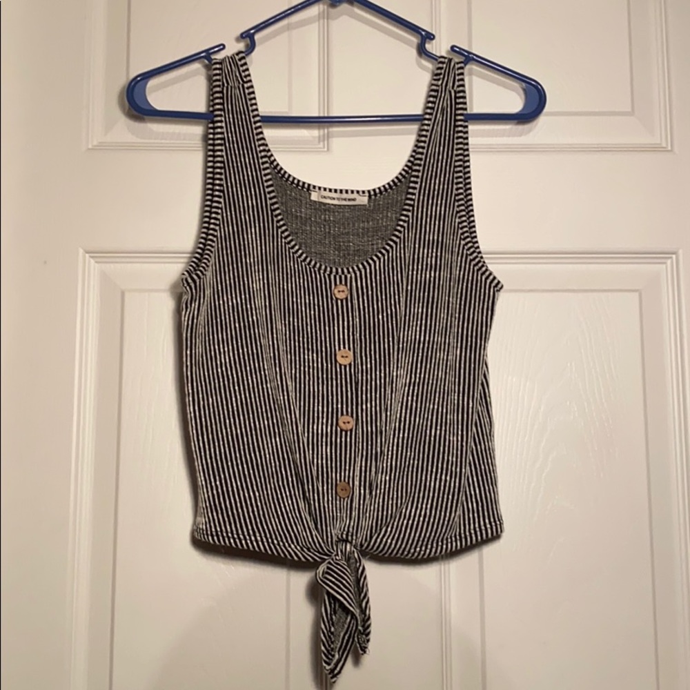 Caution to the Wind Striped Tank
